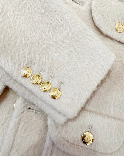 Celine Wool Four-Pocket Jacket Beige/Ecru FR 34