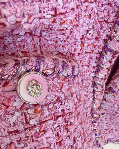 Chanel 22P Tweed Four-Pocket Vest Pink, Purple, Multicolor FR 42