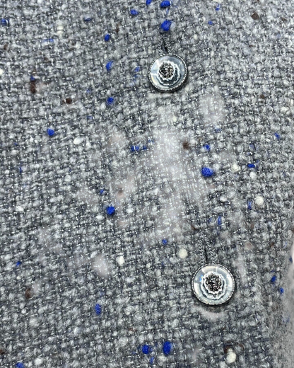 Chanel 24A Tweed Shirt Grey, Multicolor FR 34