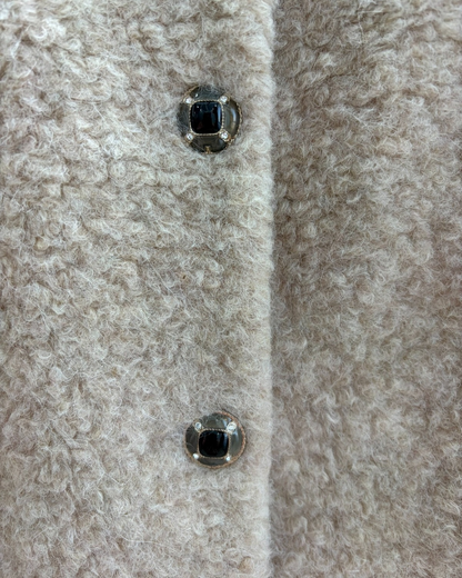 Chanel 25N Coco Neige Shearling Vest Beige/Ecru FR 42