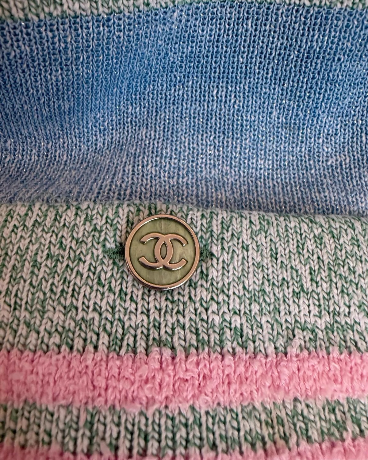 Chanel 23P Striped Polo Mini Dress