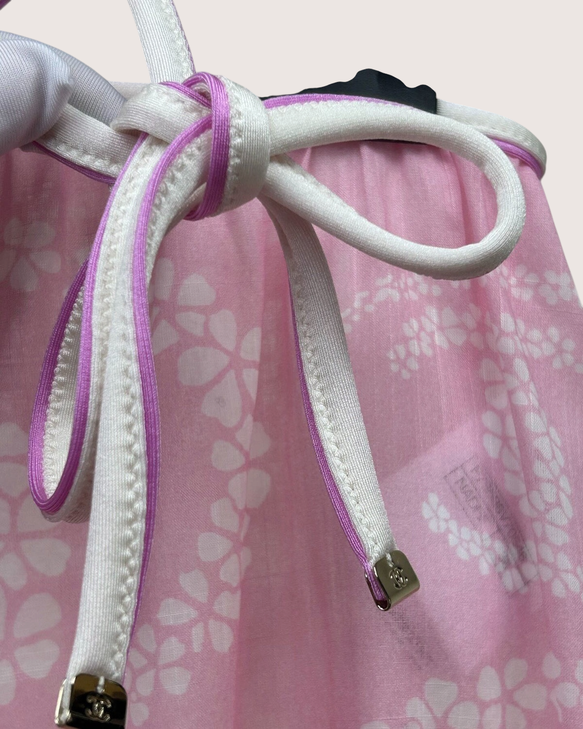 Chanel 25M Coco Beach Tie-Waist Maxi Skirt Pink, White FR 36