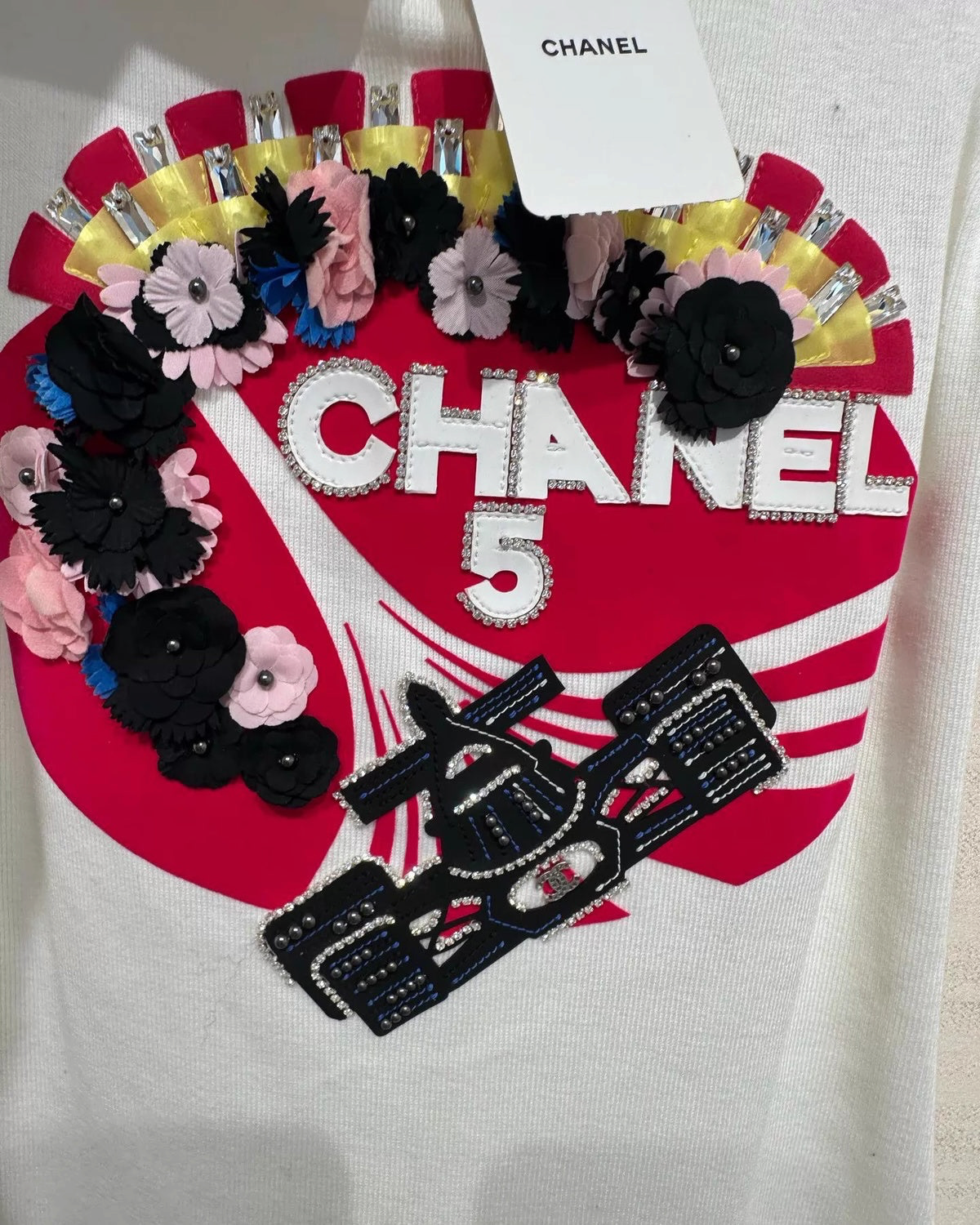 Chanel 23C Formula 1 Embroidered Mini Dress