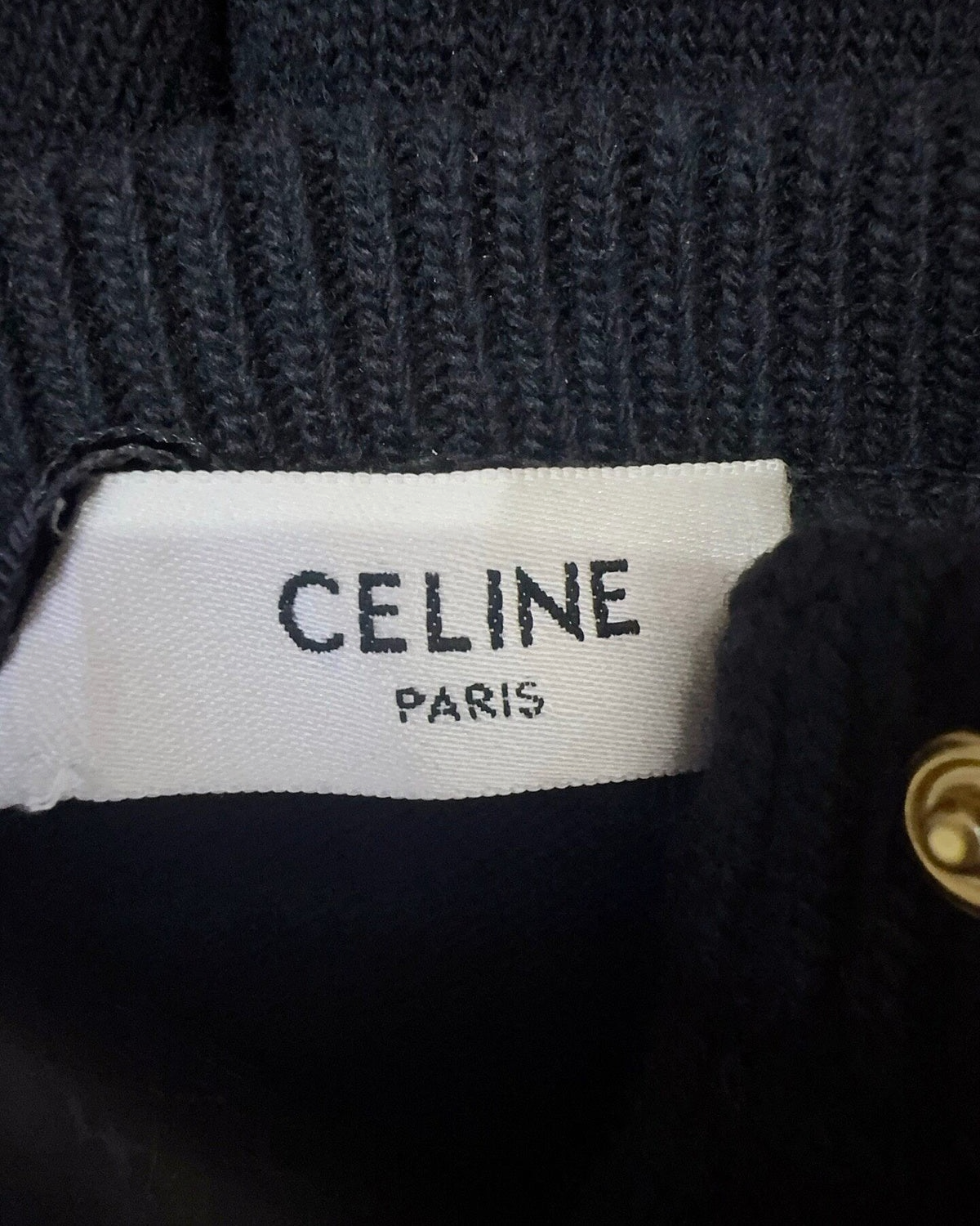 Celine Wool Belted Mini Dress Black FR 34