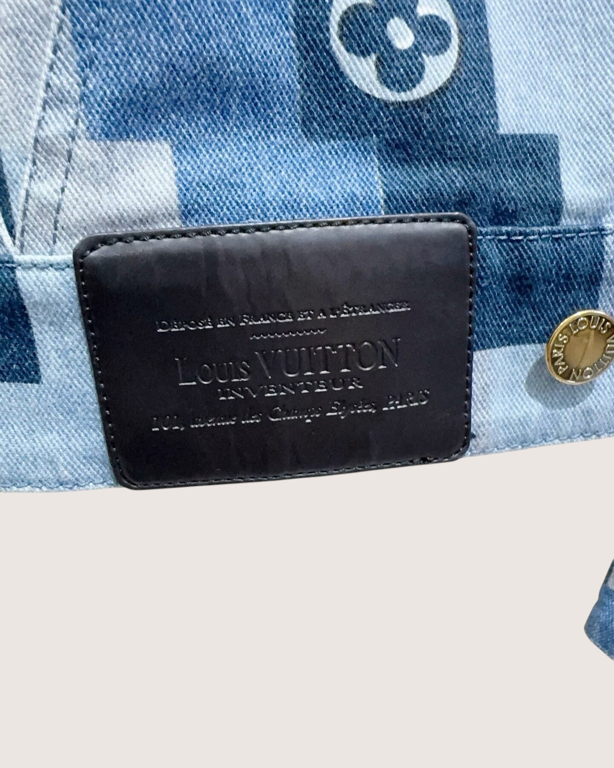 Louis Vuitton Checkerboard Monogram Denim Jacket Blue, Navy FR 34