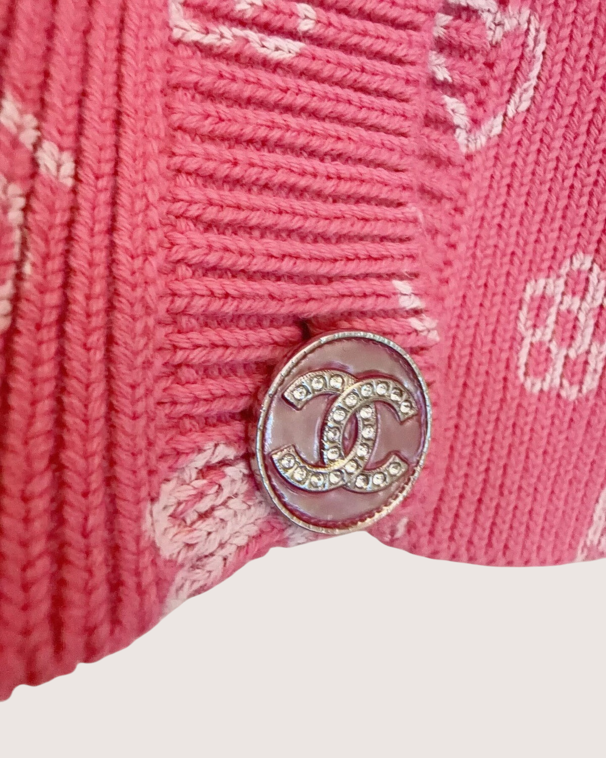 Chanel 23C Icons Cardigan Pink, White FR 36