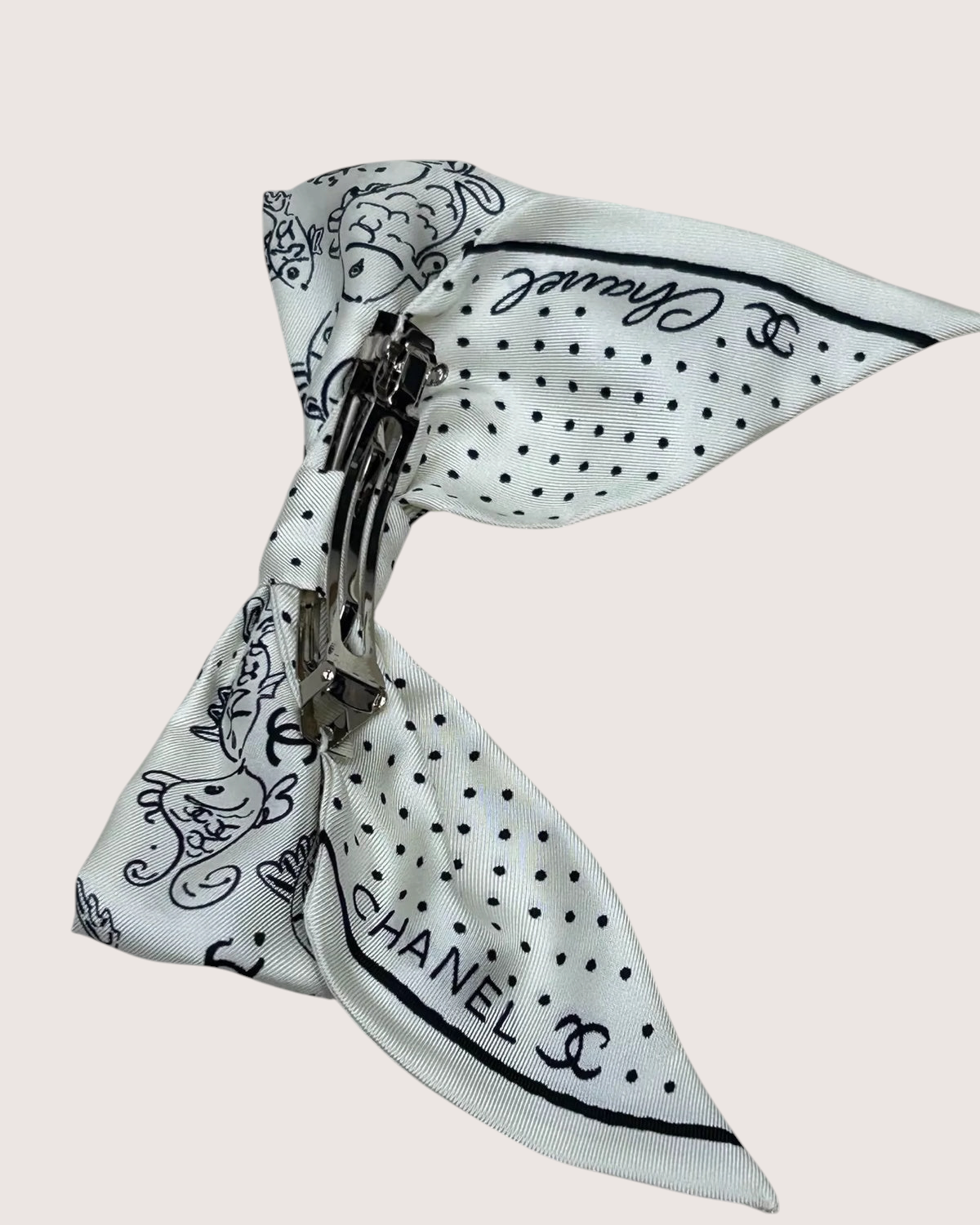 Chanel 25C Bow Silk Hair Accessory - view 3