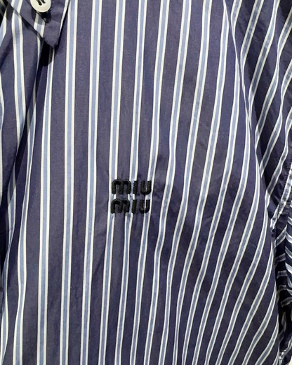 Miu Miu Striped Shirt Navy, White FR 36