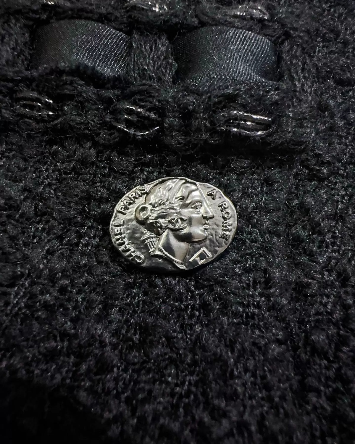 Chanel Tweed Mini Dress Black FR 34