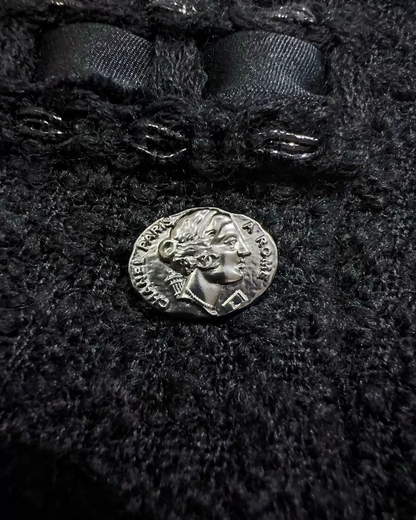 Chanel Tweed Mini Dress Black FR 34