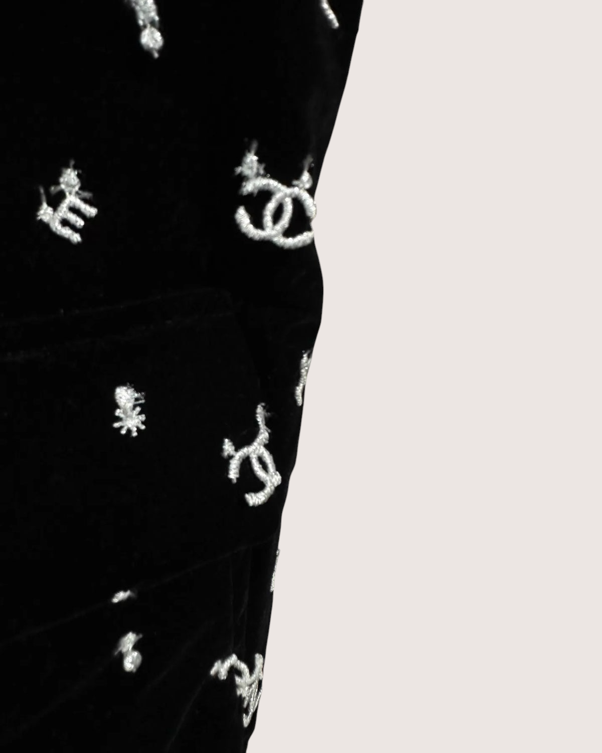 Chanel Embroidered Sleeveless Logo Jacket - view 3