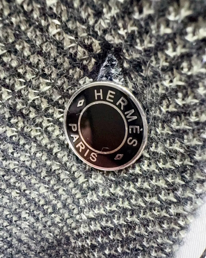 Hermès Bandana Print Cardigan Beige/Ecru, Grey, Black FR 34