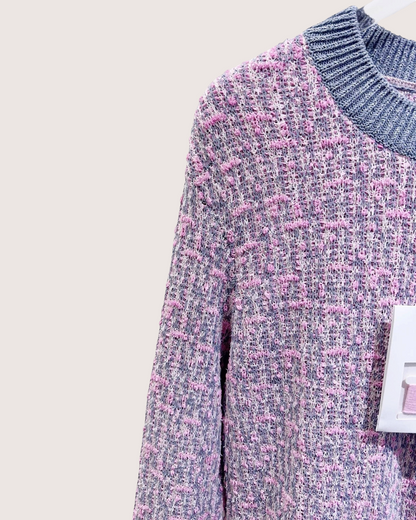 Chanel Bouclé Sweater Pink, Blue, Multicolor FR 36