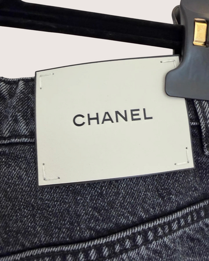 Chanel 26A Wide-Leg Denim Jeans - view 3
