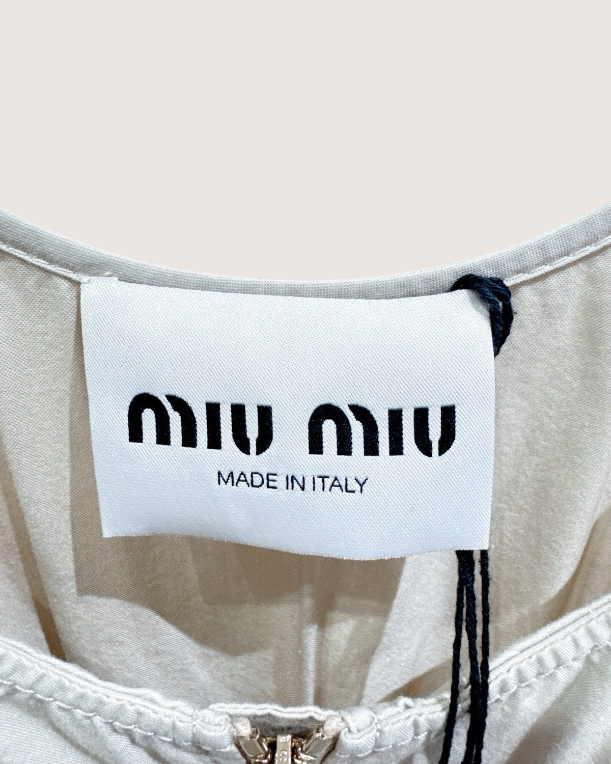 Miu Miu Logo Zip-Up Maxi Dress Grey IT 36