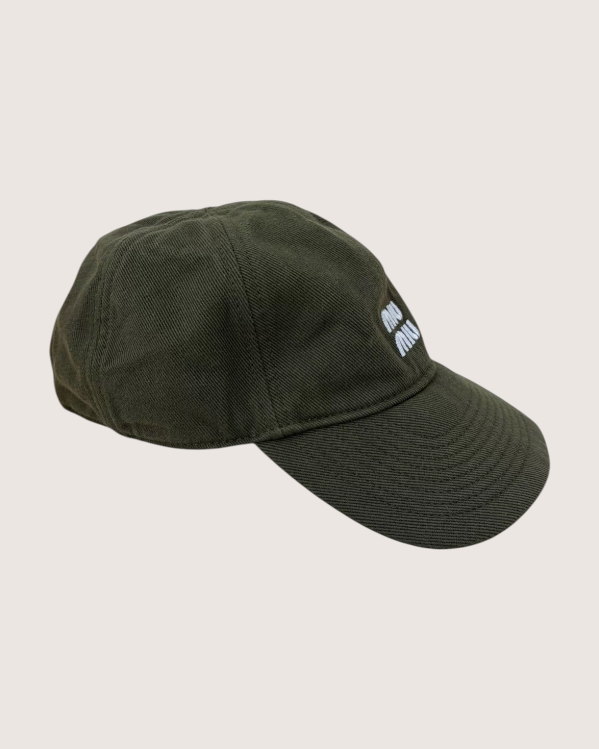 Miu Miu Drawstring Hat Green One Size