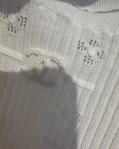 Chanel 24B CC Logo Turtleneck Sweater