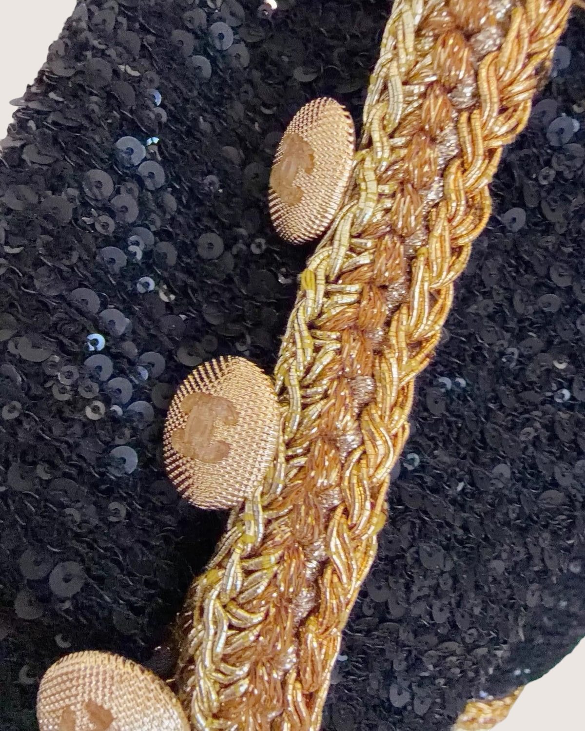 Chanel Sequin Jacket Black, Gold FR 40
