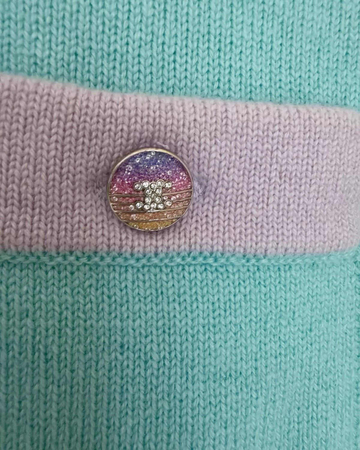 Chanel Knit Crystal Button Jacket - view 3
