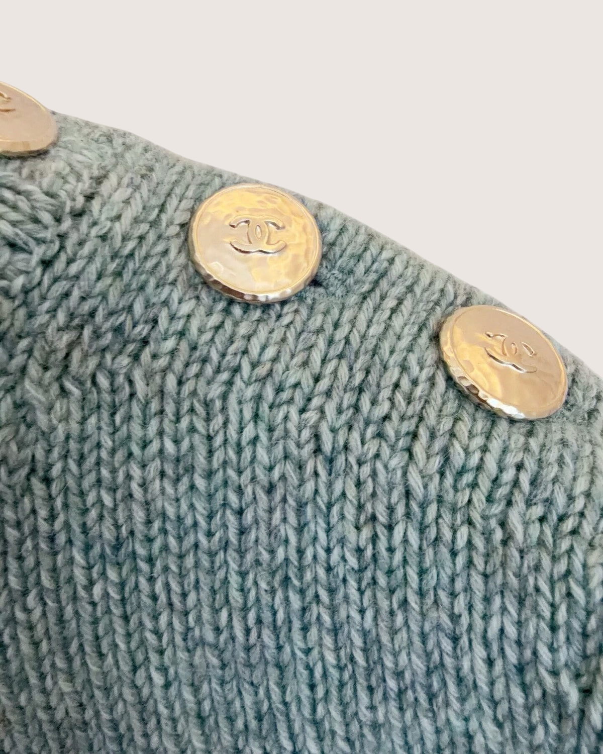 Chanel 24K Cashmere Striped Sweater Blue, Brown, Beige/Ecru FR 34