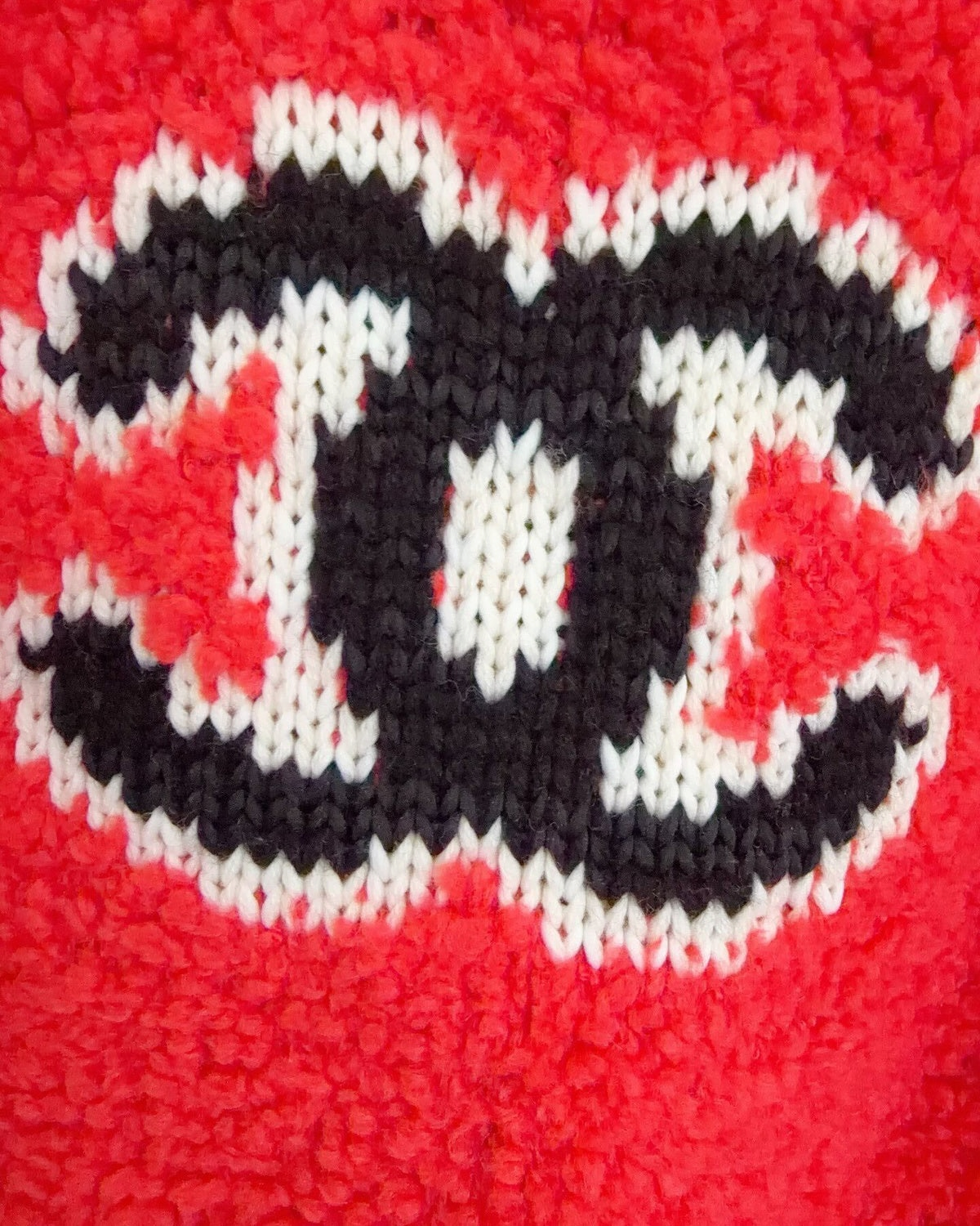 Chanel 19K Wool CC Logo Sweater Red, Black, White FR 38