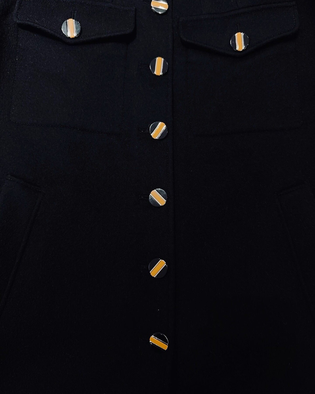 Louis Vuitton Wool Cape Coat Navy FR 36