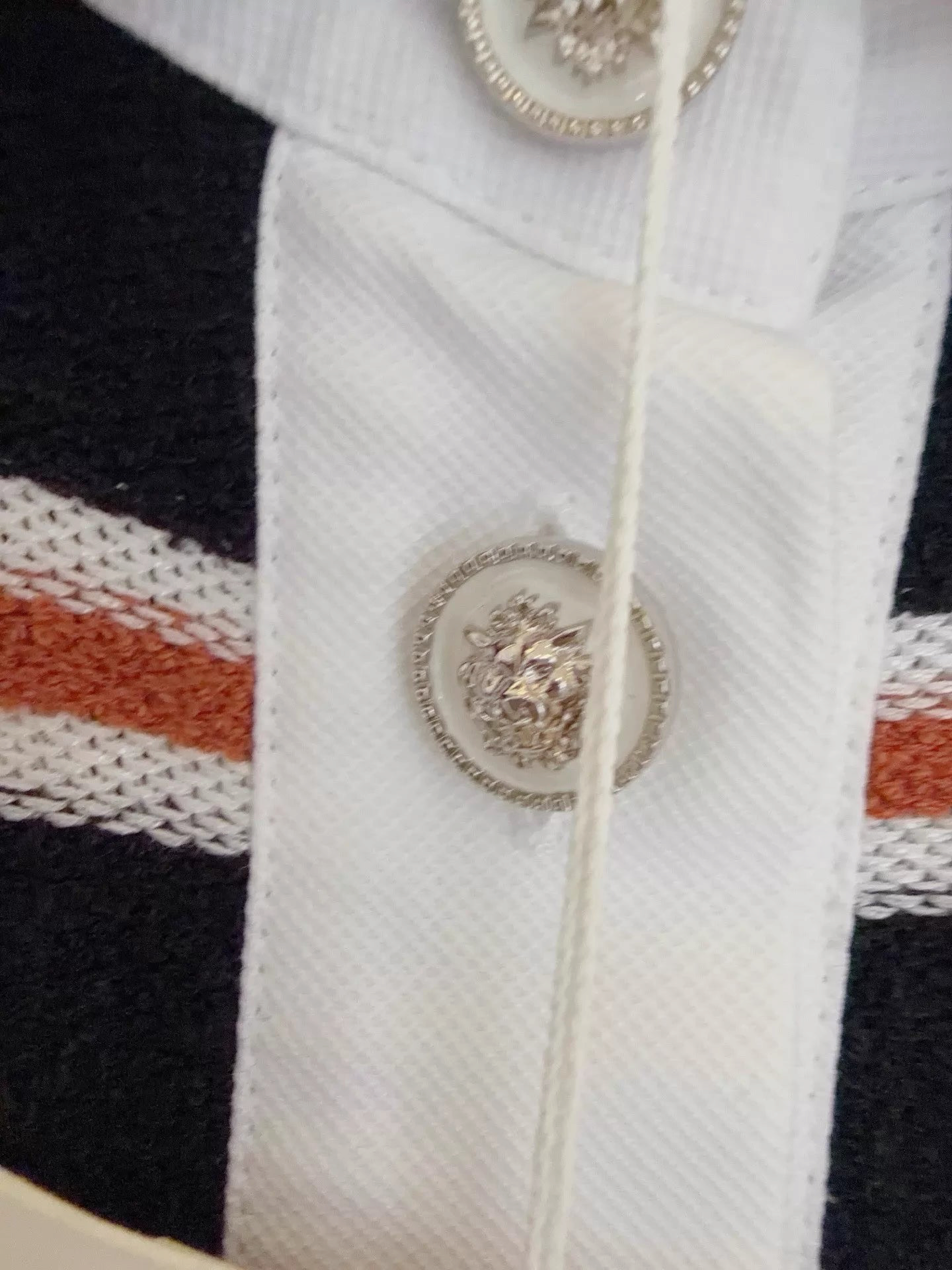 Chanel 26C Striped Polo Top