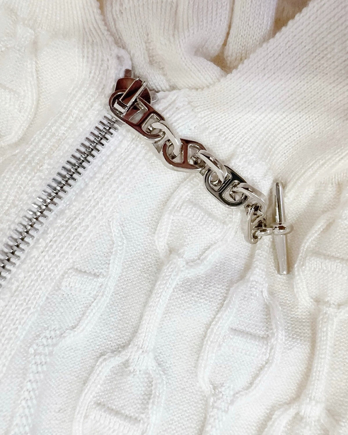 Hermès Chaîne d'Ancre Sweater Beige/Ecru FR 34