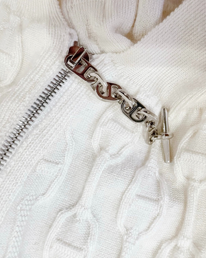 Hermès Chaîne d'Ancre Sweater Beige/Ecru FR 34