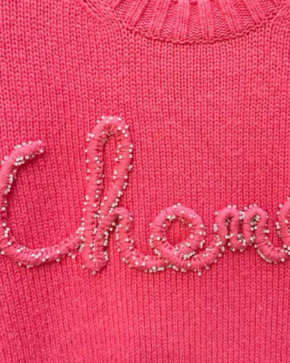 Chanel Logo Knit Cashmere Sweater - view 3