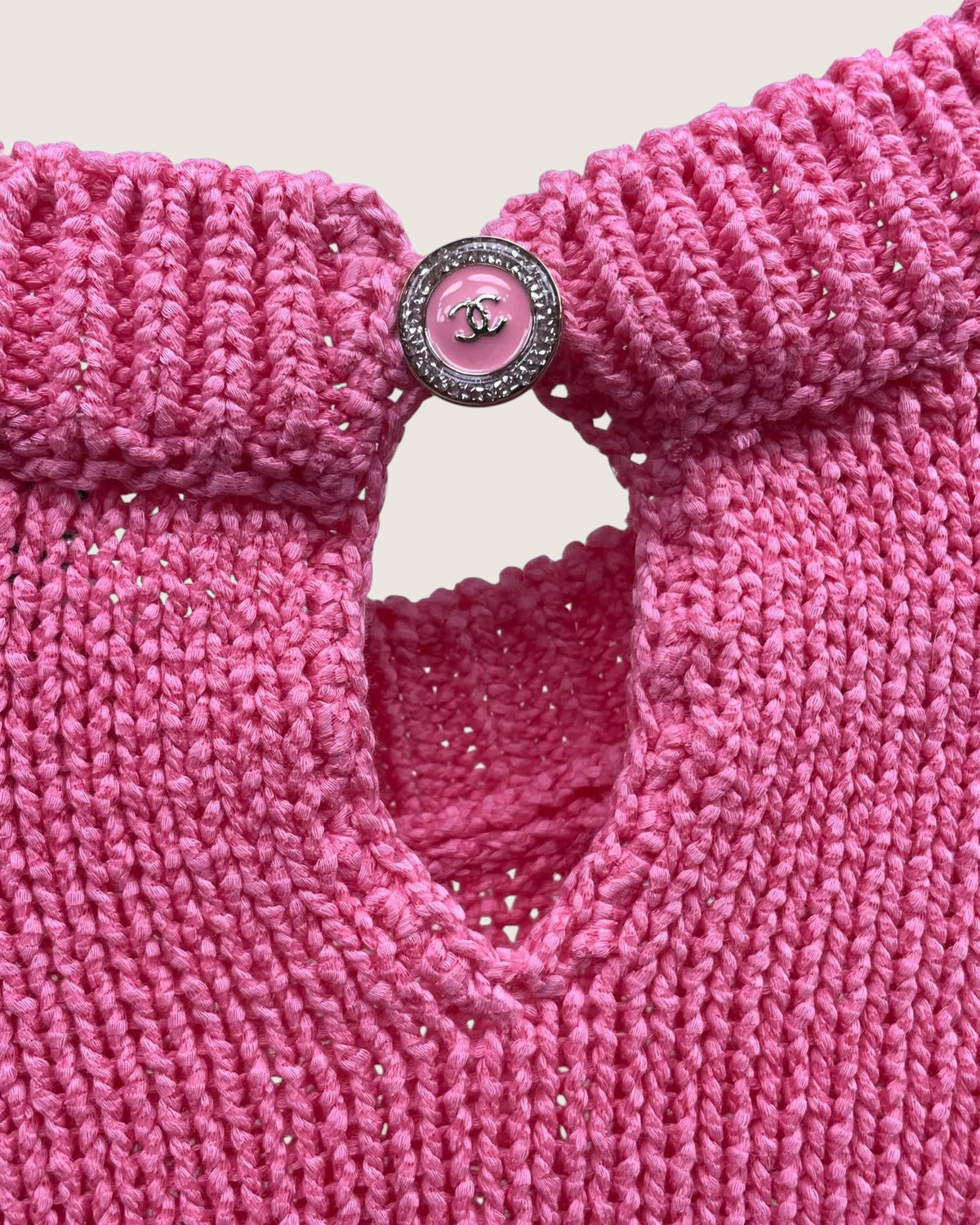 Chanel 22S Cropped Short-Sleeve Sweater