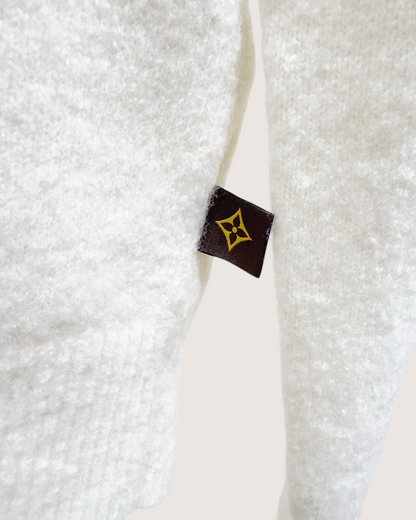 Louis Vuitton Logo Sweater Beige/Ecru, Navy FR 36
