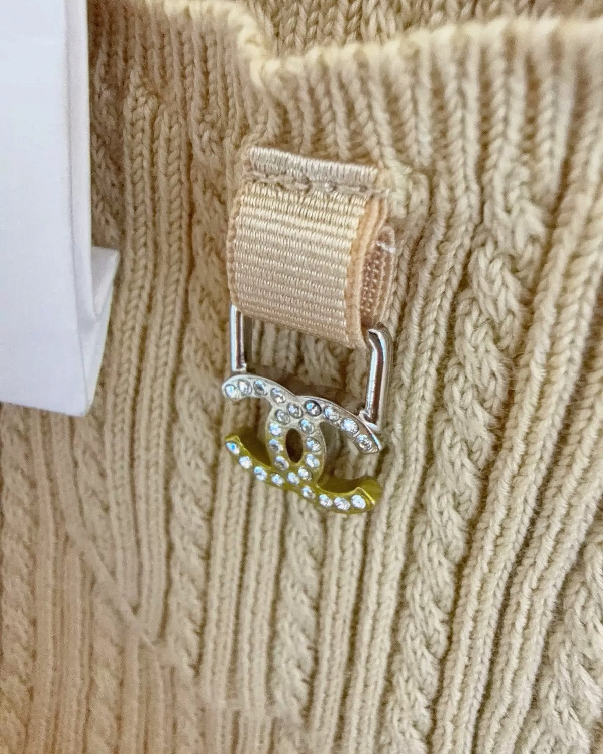 Chanel 22P Cable Button-Front Tank Top Yellow FR 34
