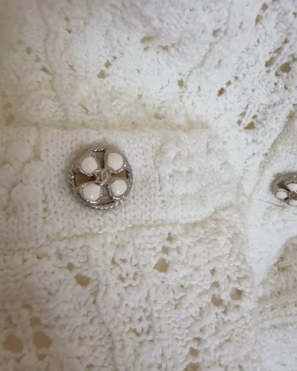 Chanel 24P Sleeveless Mini Dress White FR 36