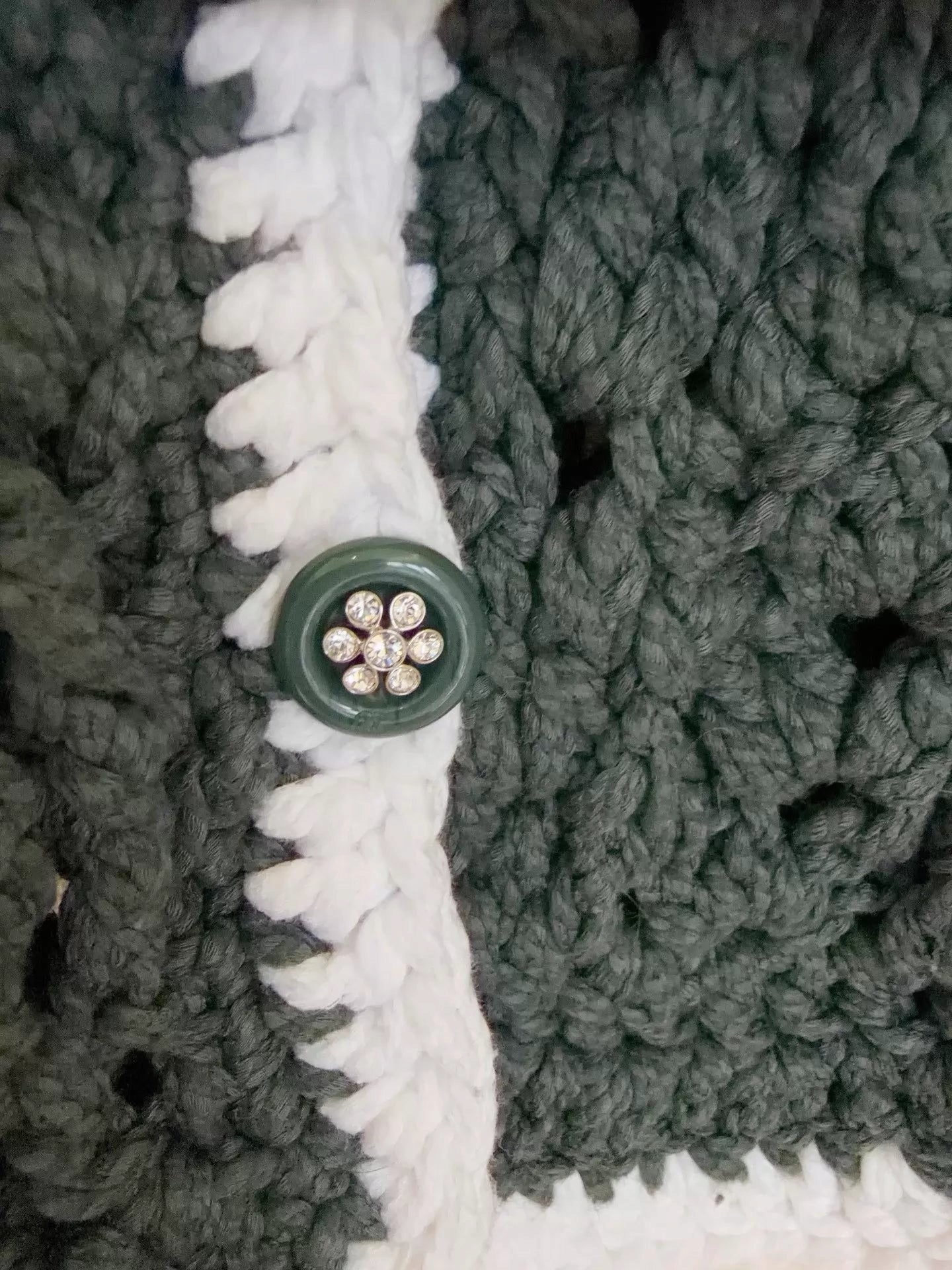 Chanel 25C Crochet Openwork Cropped Cardigan