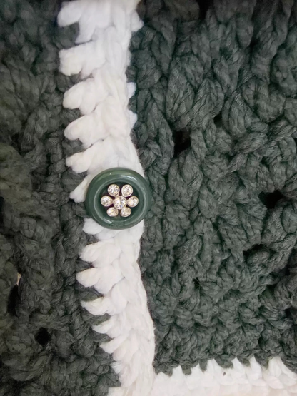 Chanel 25C Crochet Openwork Cropped Cardigan