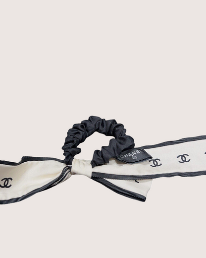 Chanel 22A Bow Hair Accessory Black, Beige/Ecru One Size