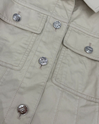 Chanel 26P Denim Jacket Beige/Ecru FR 40