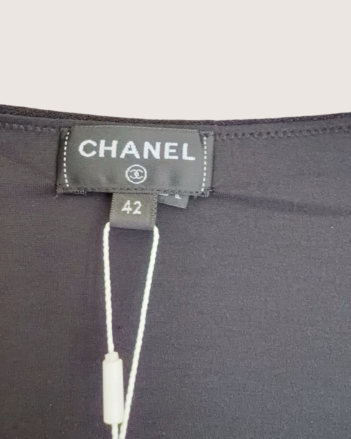 Chanel Bow Cap-Sleeve Top Black FR 42