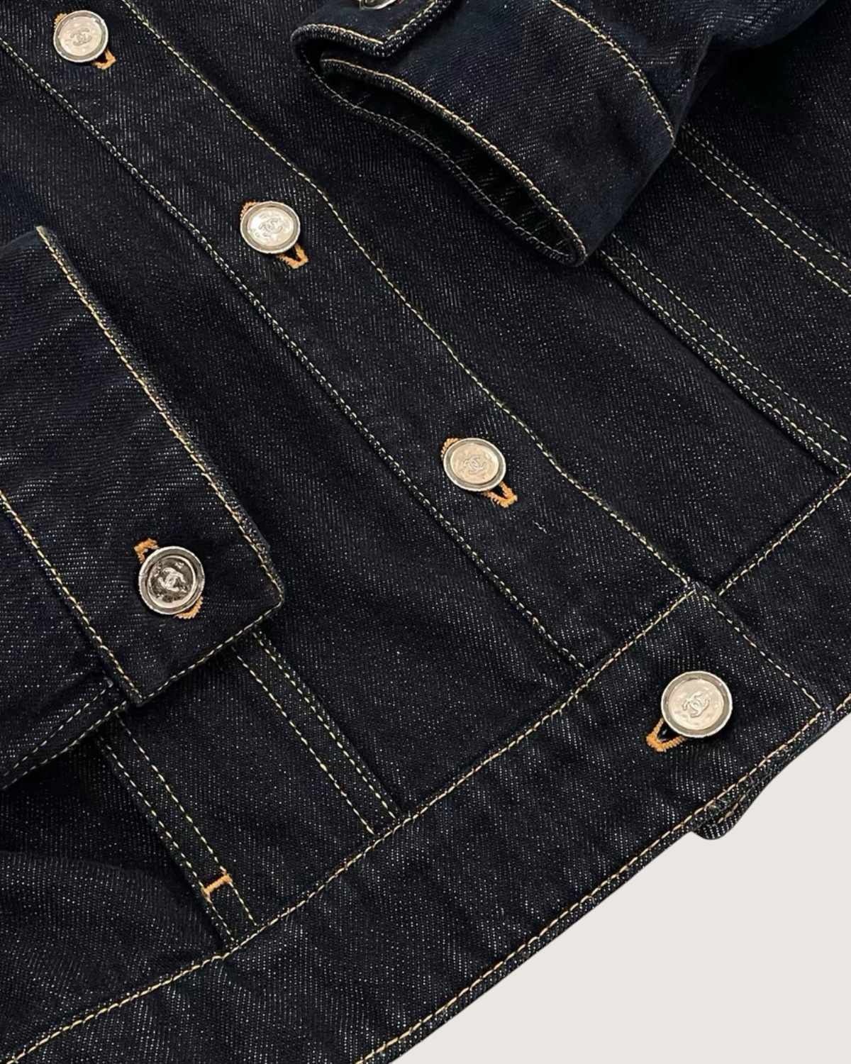 Chanel 25V Denim Jacket Navy FR 42