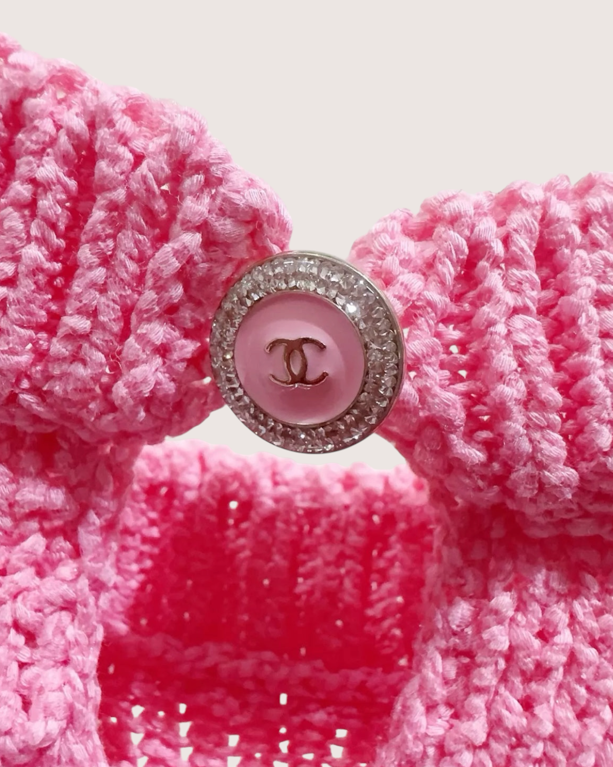 Chanel 22S Cropped Sweater Pink