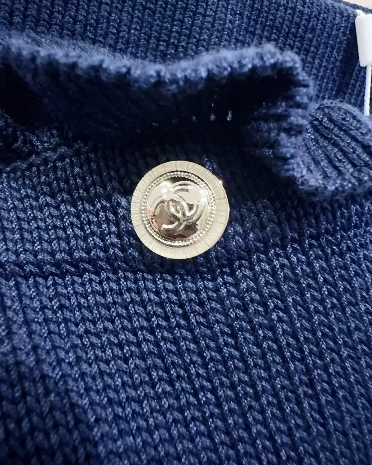 Chanel 21C Ruffle-Tiered Mini Skirt Navy FR 36