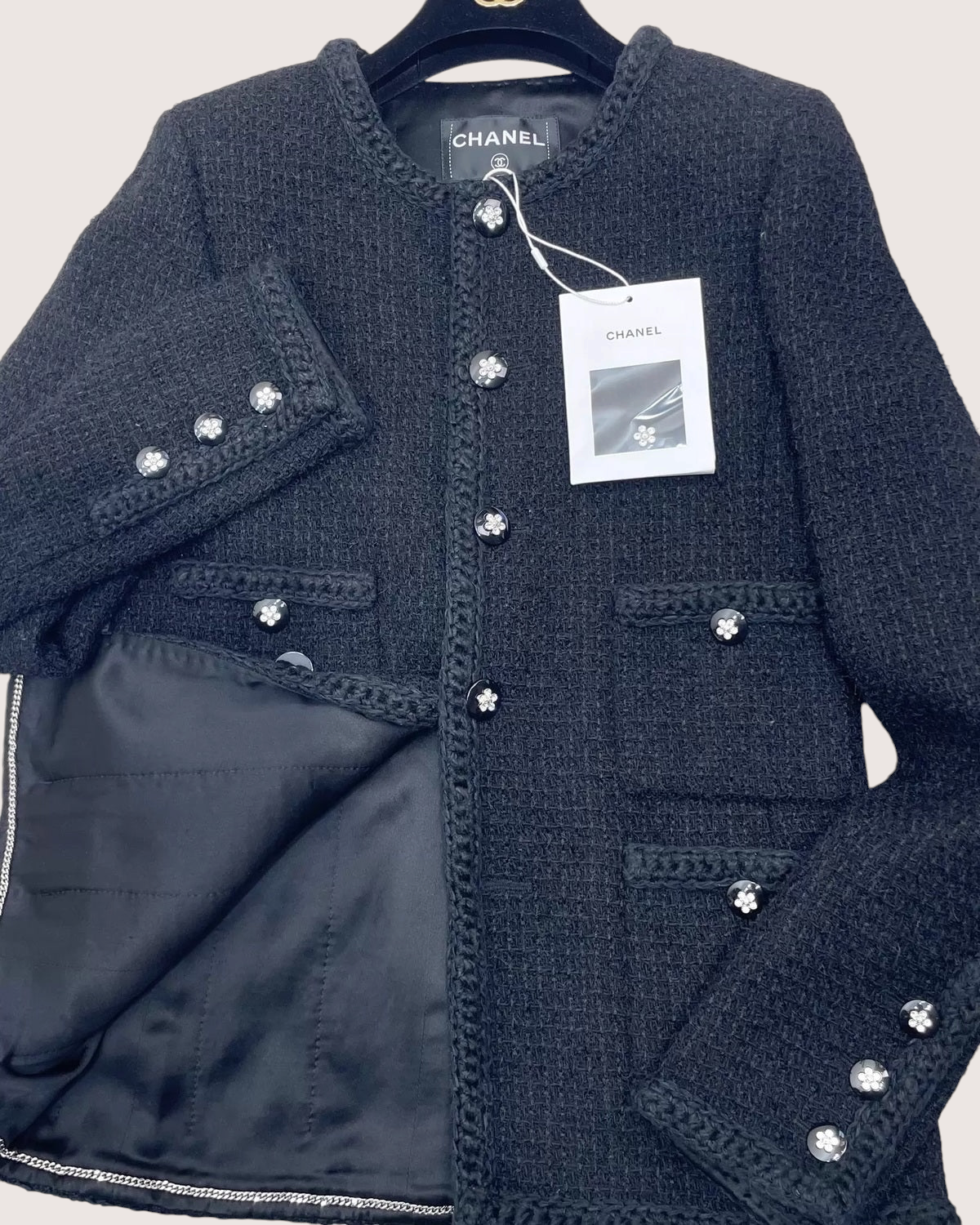 Chanel 23K Four-Pocket Tweed Jacket