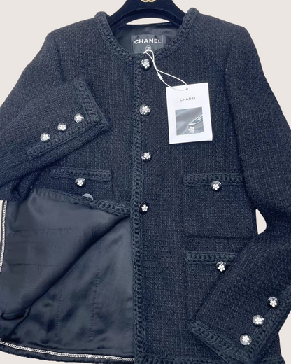 Chanel 23K Four-Pocket Tweed Jacket