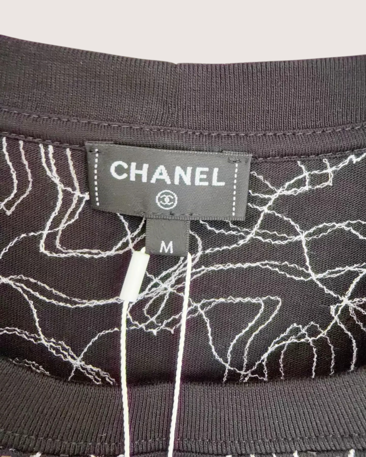 Chanel 25C CC Logos T-Shirt Black, White FR 38