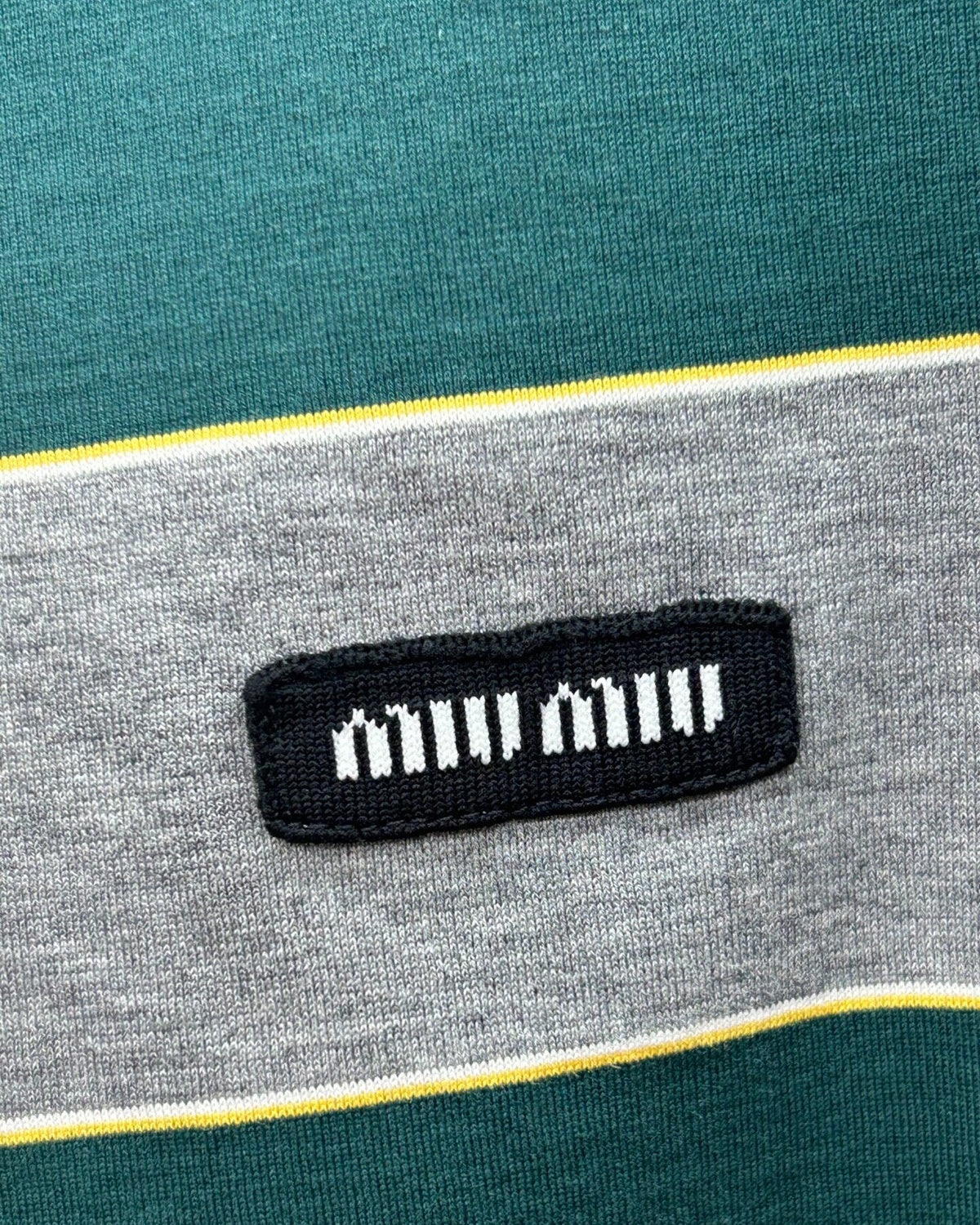 Miu Miu Striped Long-Sleeve Top Green, Grey FR 36