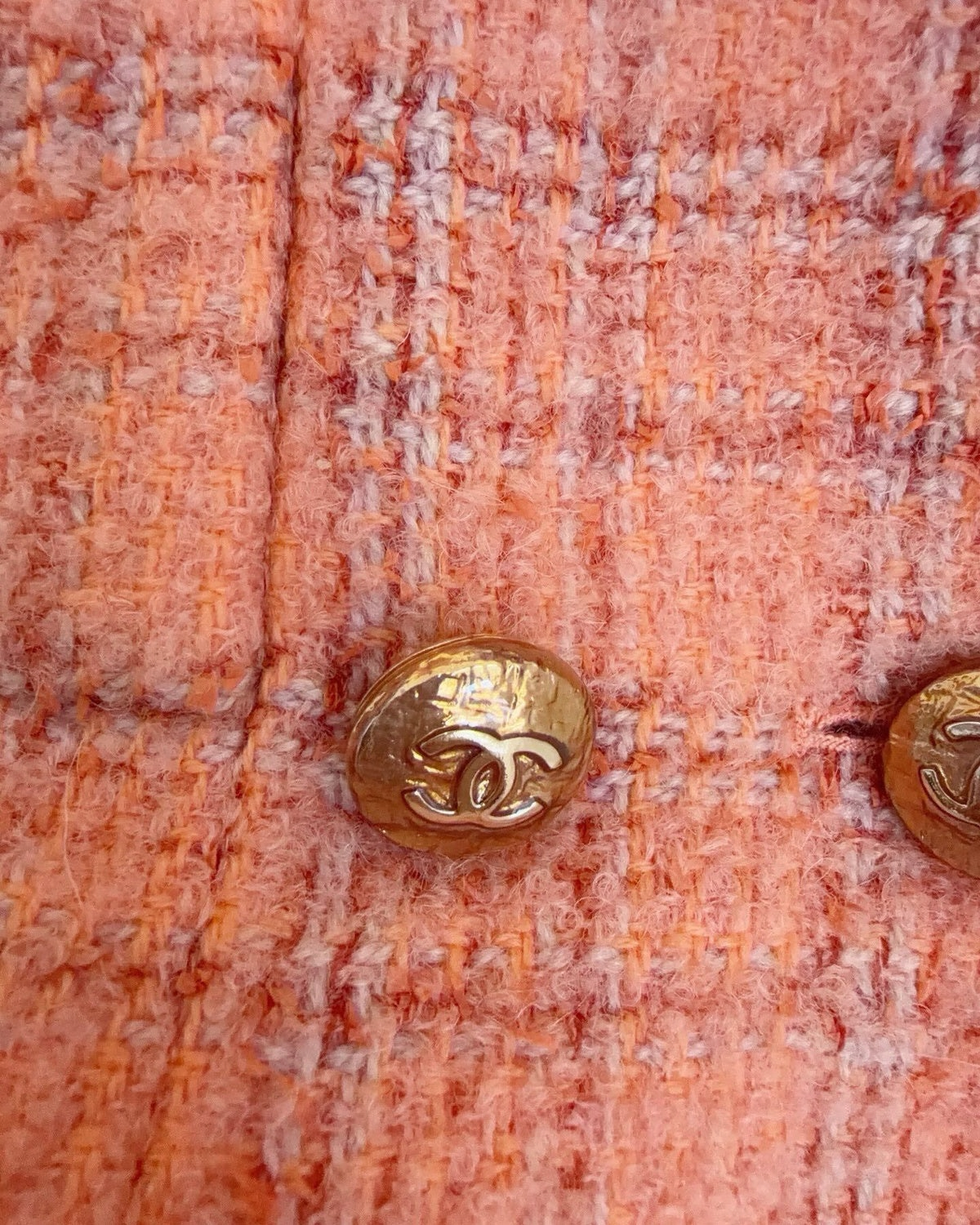 Chanel 24A Tweed Jacket Orange FR 36