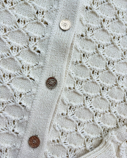 Chanel 26M Coco Beach Crochet Cardigan Beige/Ecru FR 38