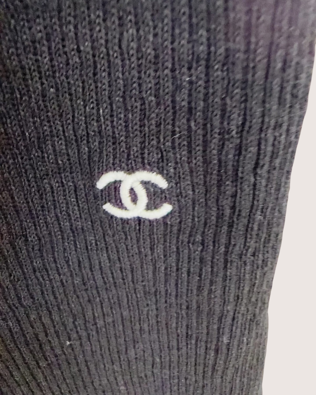 Chanel 26S CC Racerback Mid-Length Dress Black, White FR 38