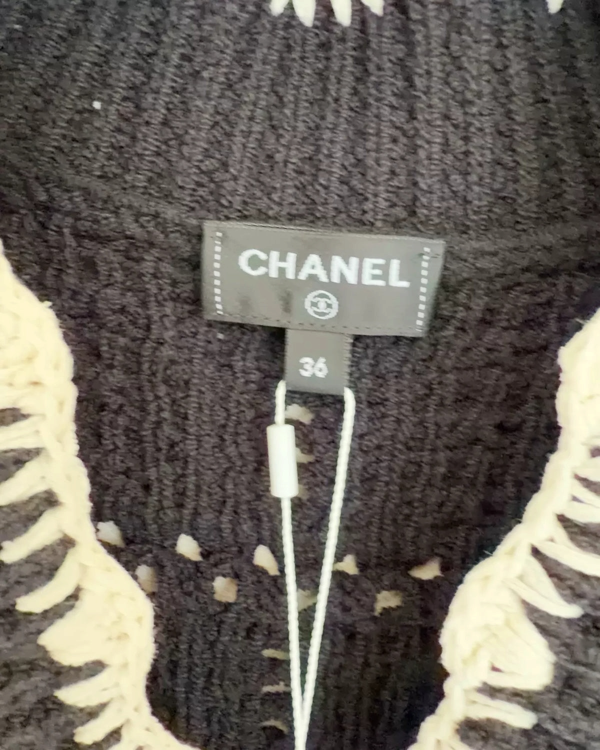 Chanel 26P V-Neck Pullover Vest Black FR 36